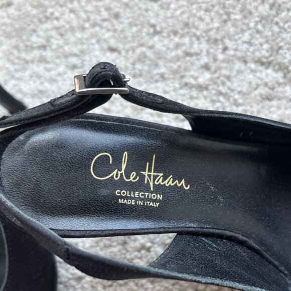Vintage Cole Haan Collection Made in Italy Elegant Black Slingback Heels - Picture 4 of 12